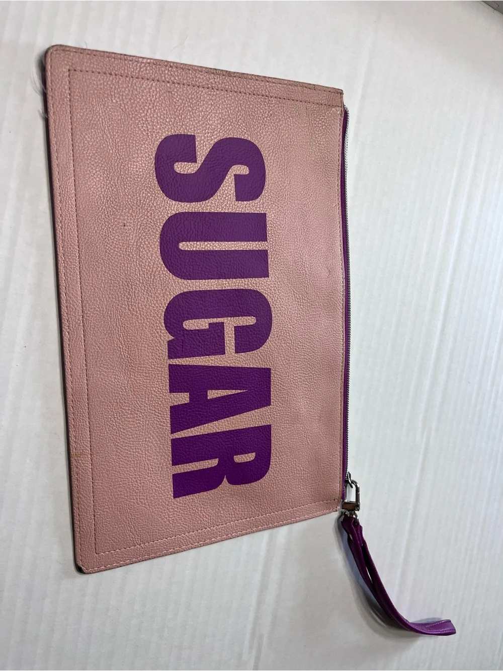 Steve Madden Sugar Spice Wristlet Clutch Pink Purple Zip Wallet